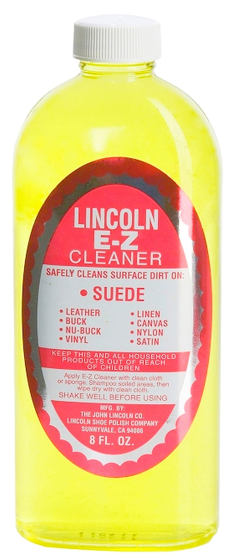 Genuine LINCOLN EZ Easy Liquid CLEANER Safe and Ez Clean Cleans Suede