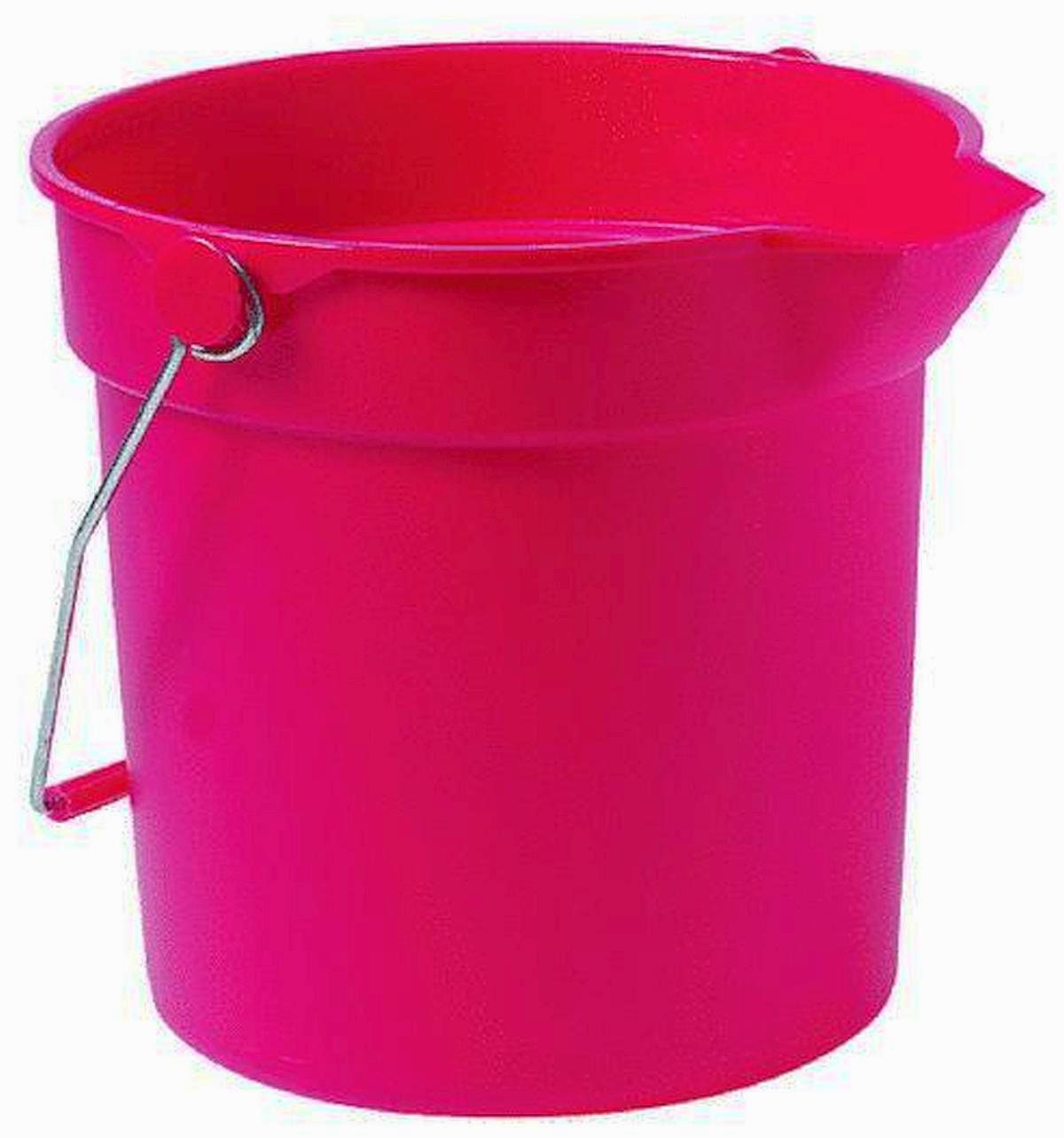 14 qt quart 3 1/2 gallon Heavy Duty RED Plastic BUCKET