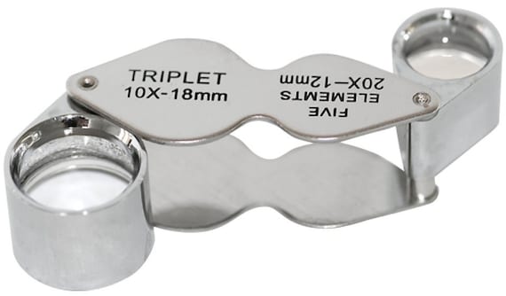 30x21mm Triplet Jewelers Loupe Magnifier. 