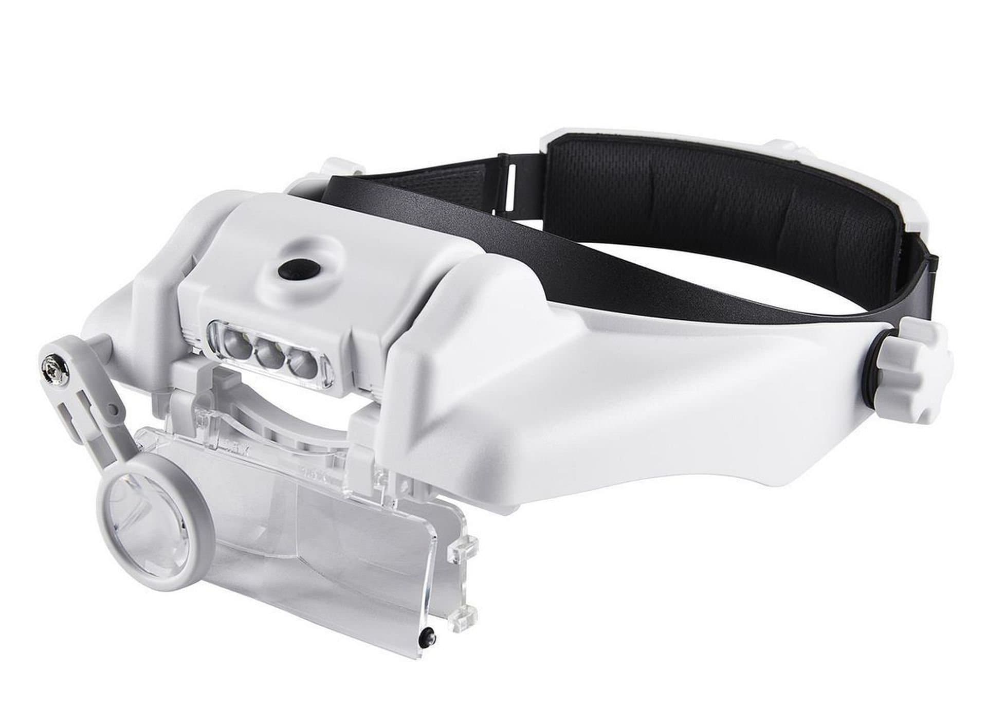 Head Lamp MAGNIFIER JEWELERS Magnifying Visor LED Light Strap on 1.5x