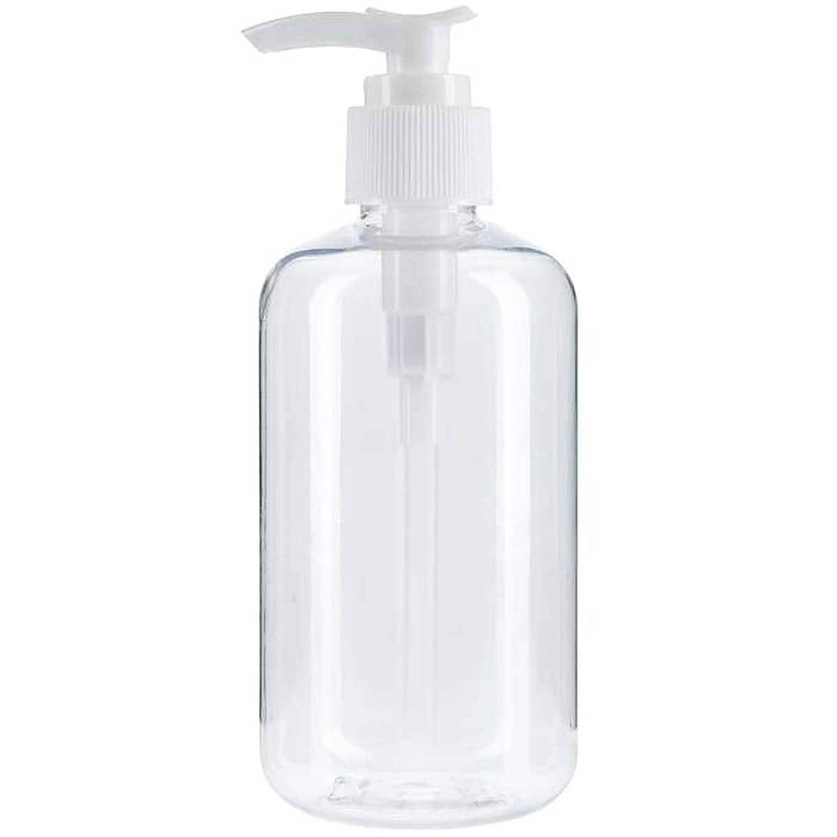 Pump DISPENSER BOTTLE Crystal Clear Plastic 8 Ounce 1/2 Pint 237ml