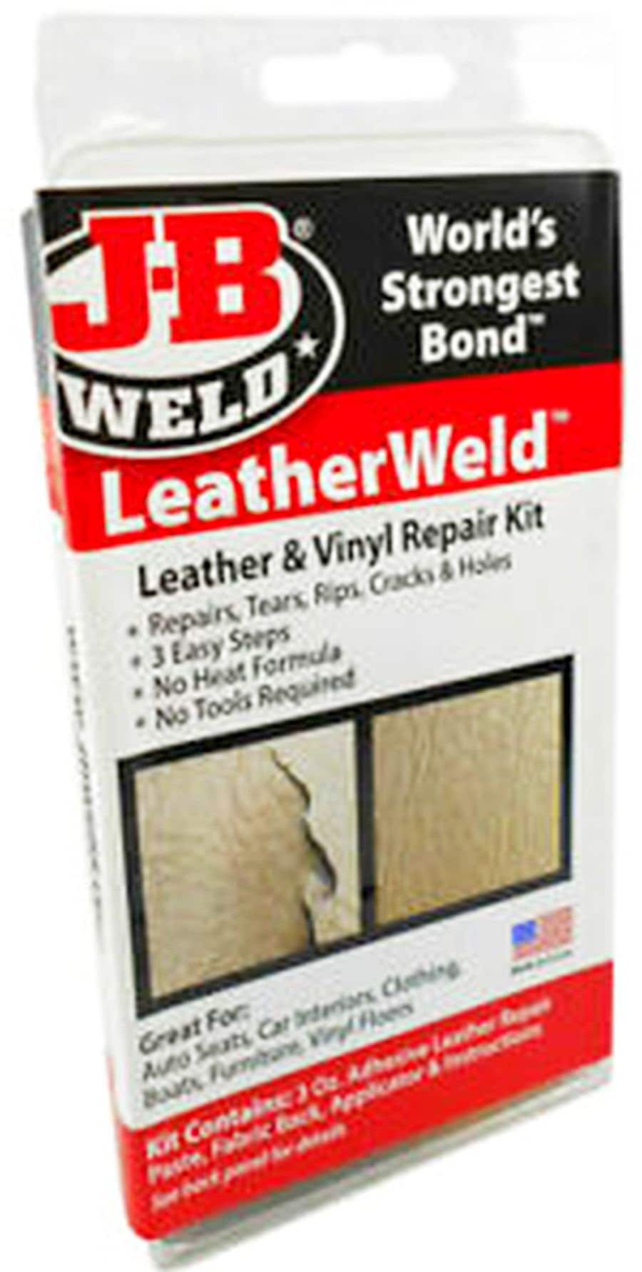 JB Weld Leatherweld Leather & Vinyl Repair KIT Repairs Leather Vinyl