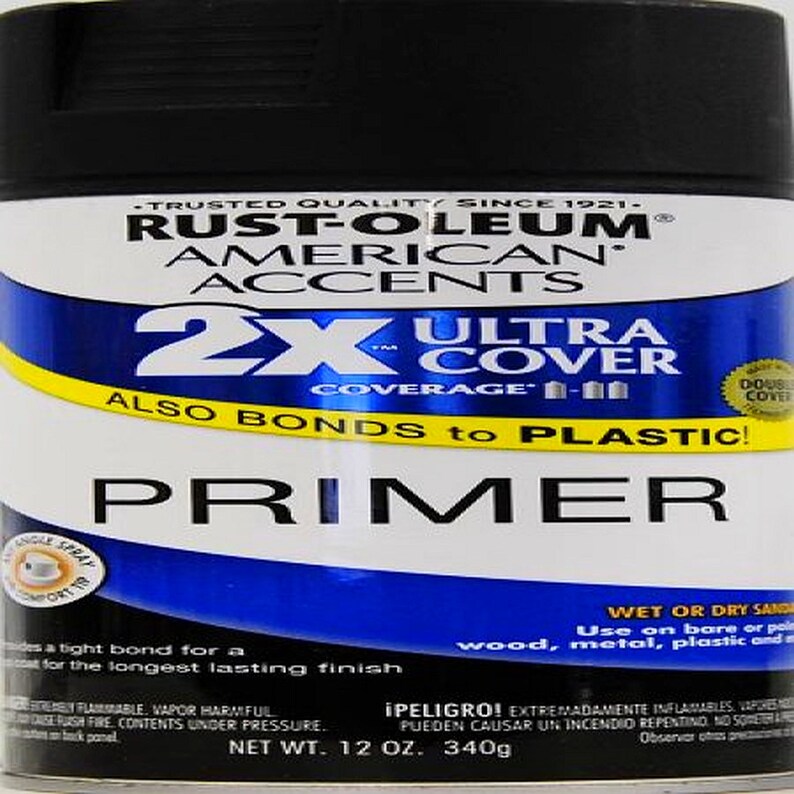 Flat BLACK Color PRIMER Ultra Cover 2X Primer Spray 12 Oz Aerosol Prime