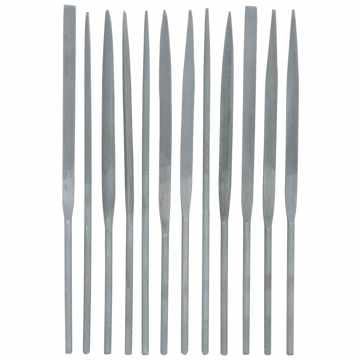 12 Needle FILE Variety SET Precision Finishing small 5 1/2 Carbon Steel