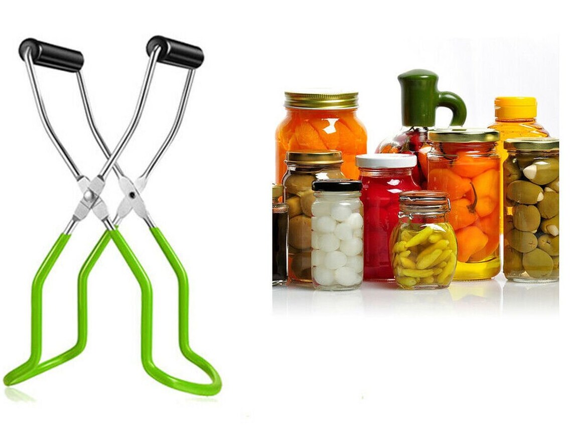 CANNING JAR LIFTER Grabber Tongs Insulated Handle Stainless Etsy