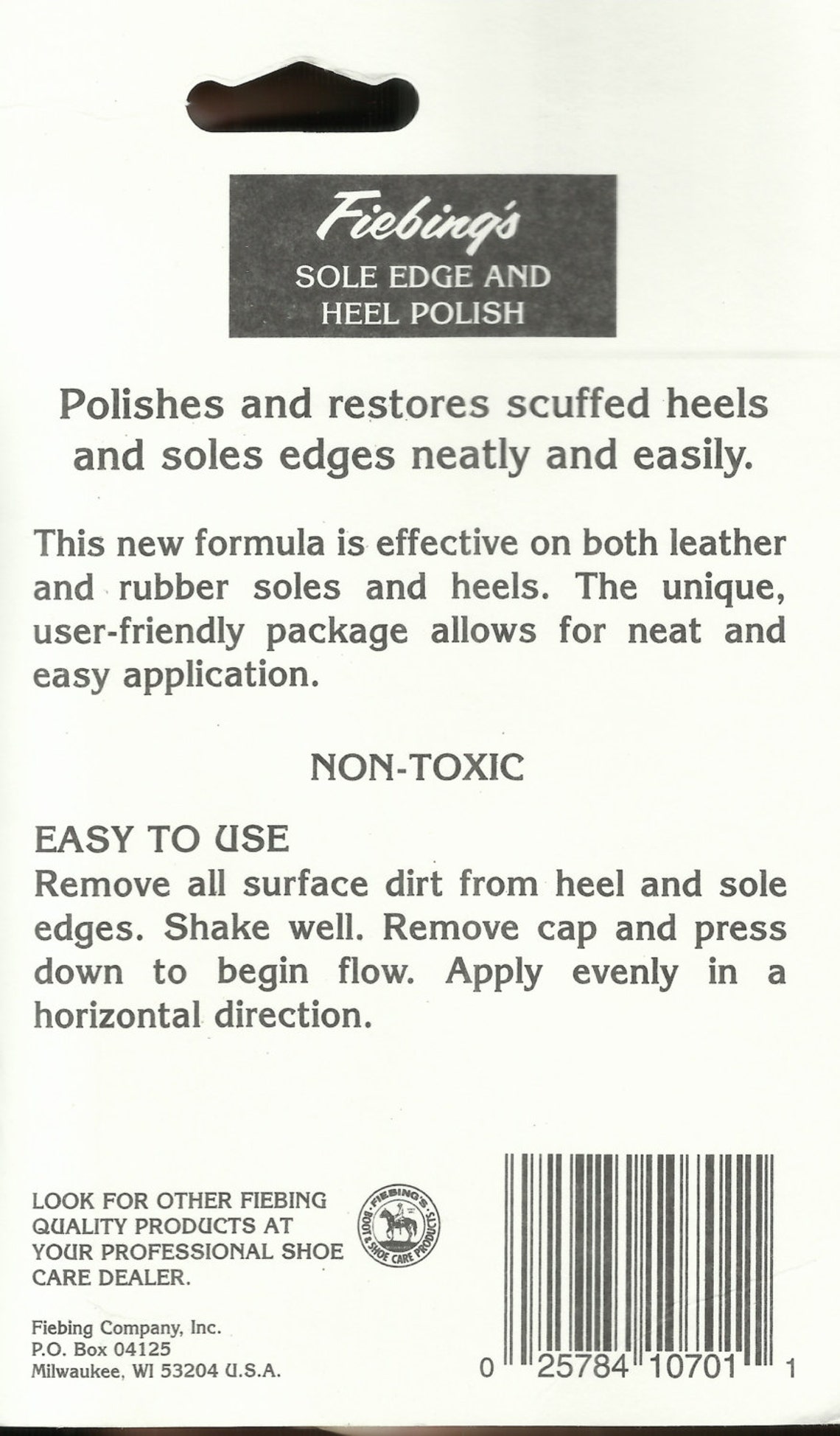 fiebing's sole edge and heel polish