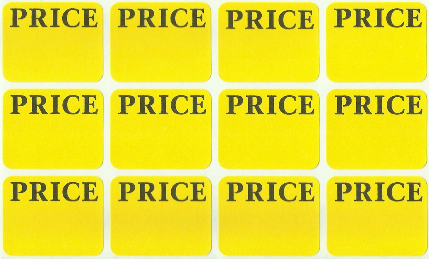300 Price Labels Removable Self Adhesive Pricing Yellow Color Tag Price