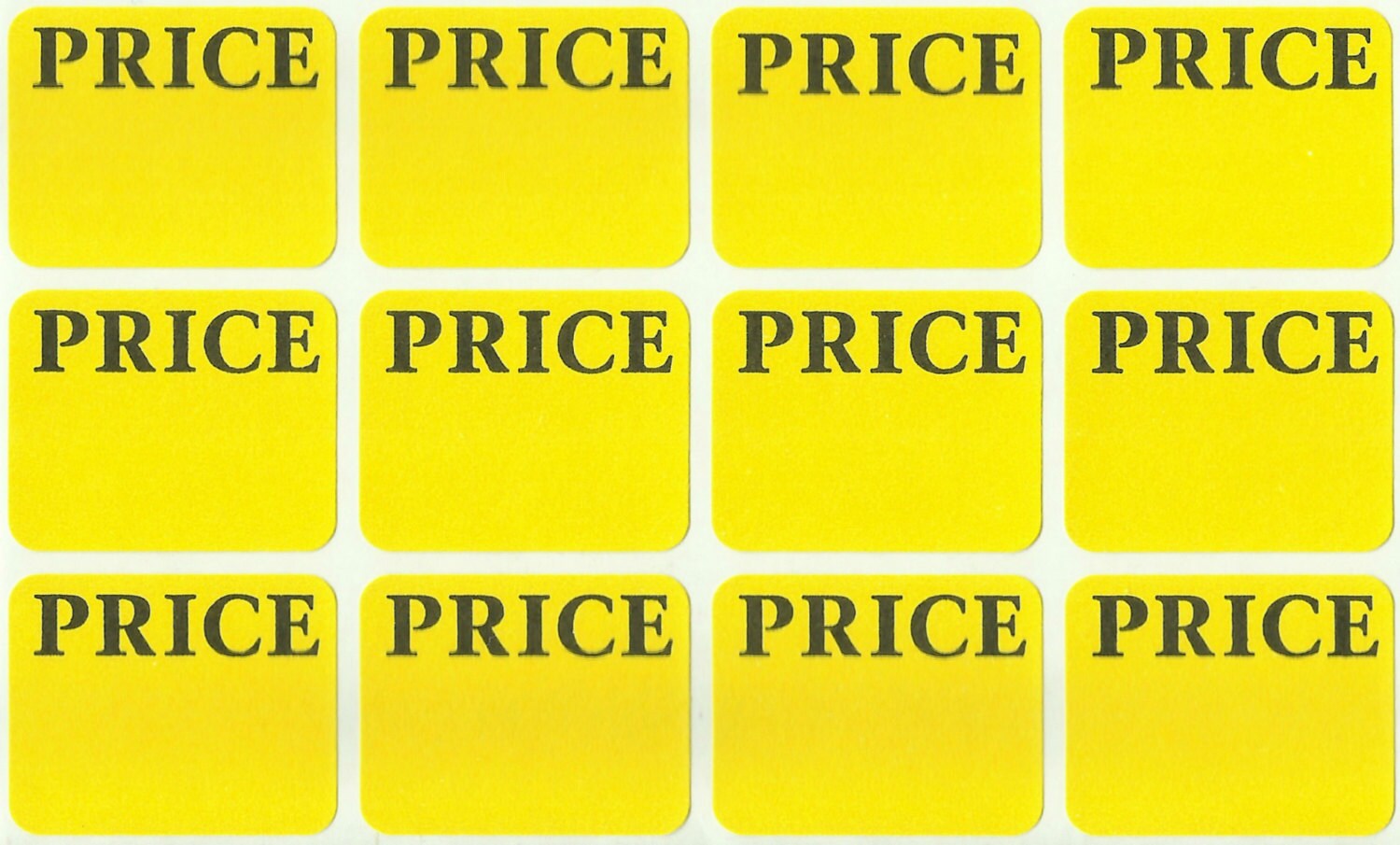 300 Price LABELS Removable Self Adhesive Pricing Yellow Color Tag Price 