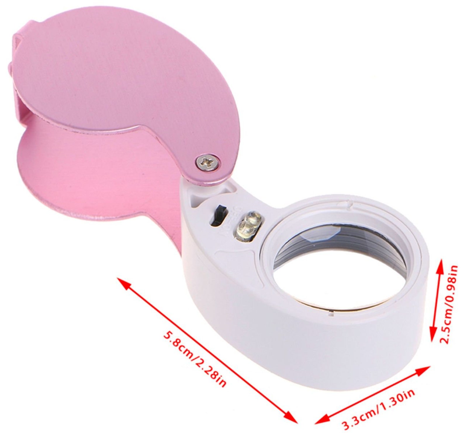 Pink 40 Power iLLuMiNaTEd Jewelers LOUPE 40x w/ LED Lights Etsy
