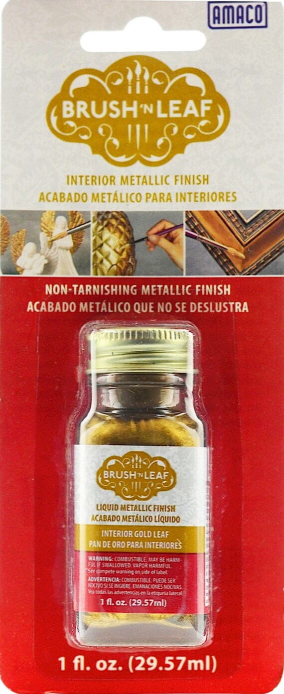 Brush 'n Leaf Metallic Paint 1oz Interior Antique Gold