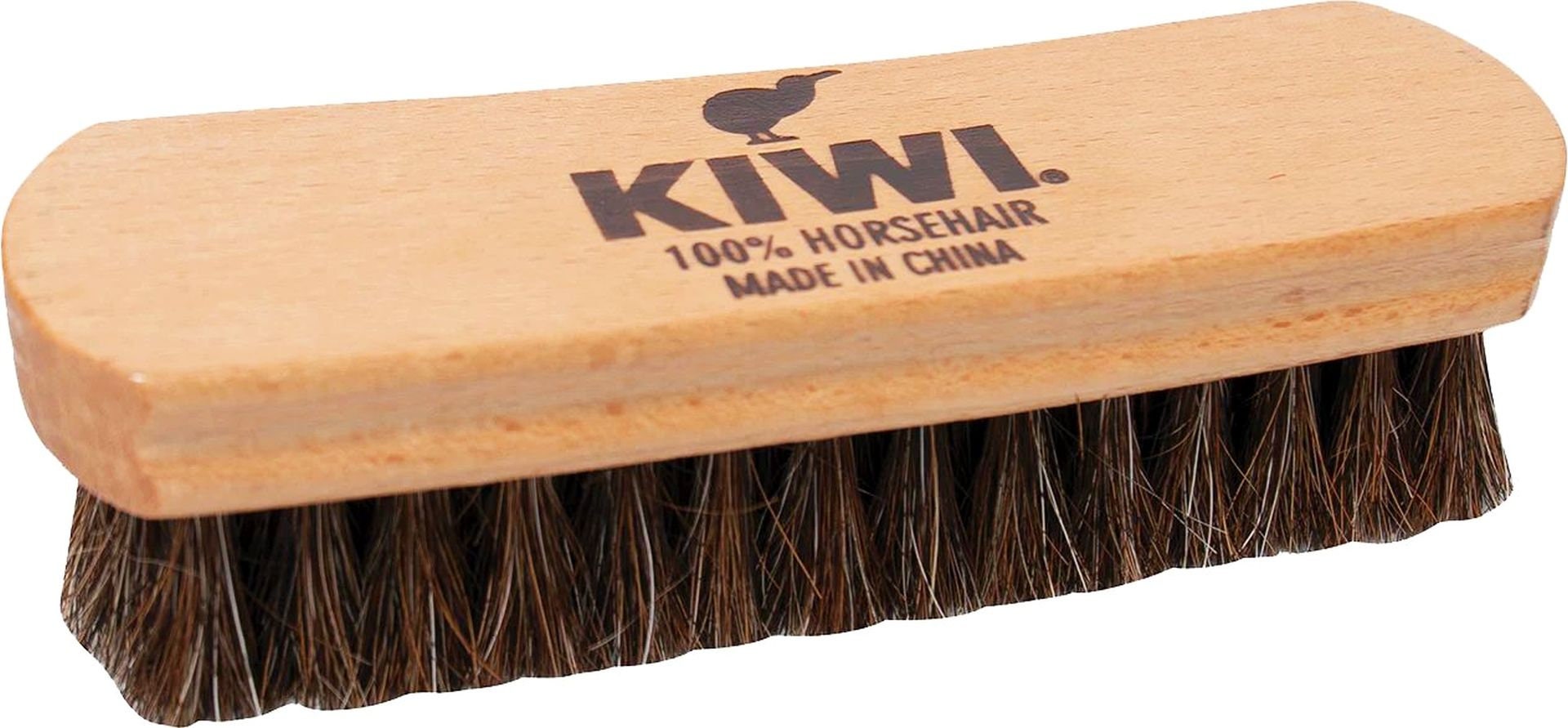 KIWI 5.5 Shoe & Boot SHINE BRUSH 100% Horsehair Brown Bristles W/ Solid  Wood Handle Shining Buffing Buff Polish Leather 5 1/2 Long 19400 