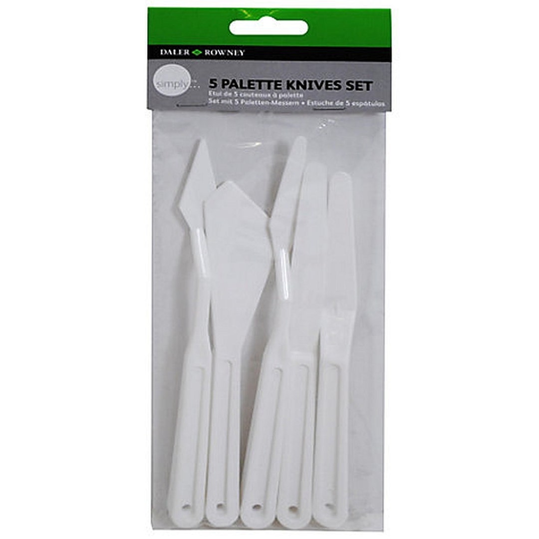 Plastic Palettes SET of 5 KNIVES Artist Palette Knife Kit Etsy