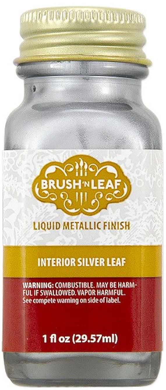 Silver Leafing Paint Brush N Leaf Liquid Metallic Finish Etsy