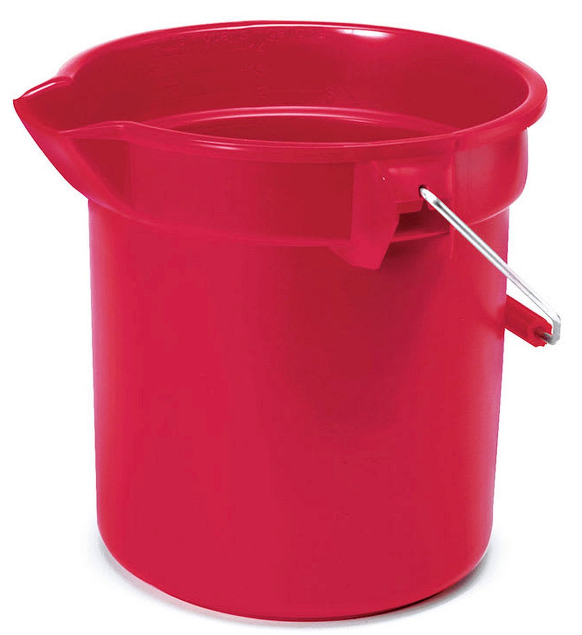 14 qt quart 3 1/2 gallon Heavy Duty RED Plastic BUCKET rOund Pail w