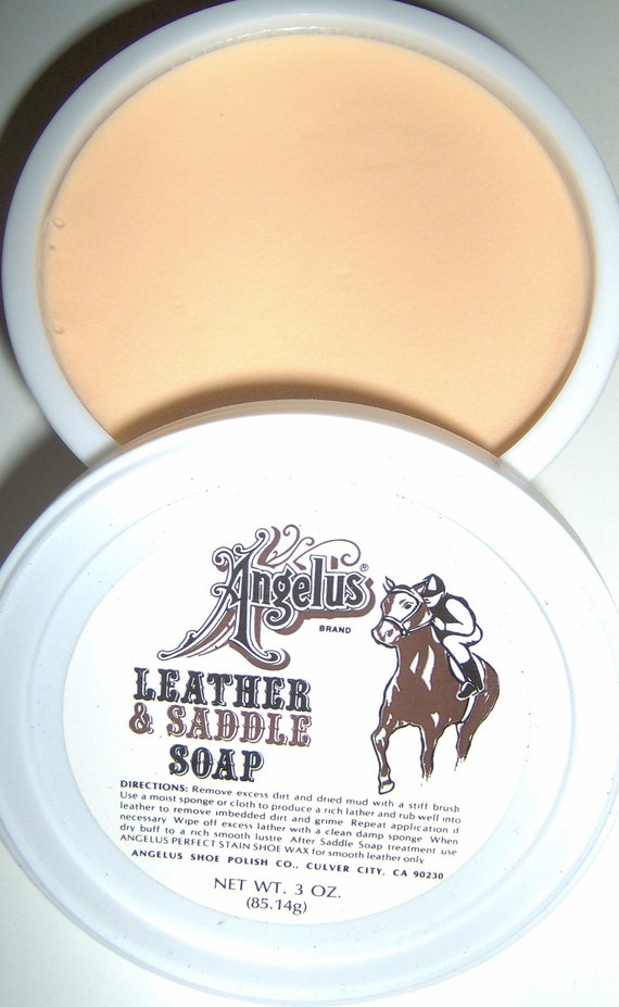 LEATHER & Saddle SOAP Paste Cleaner Conditioner for Boots Shoes Upholstery  Luggage Tack Leather Cleaning Leather Care 3 Oz ANGELUS 220 