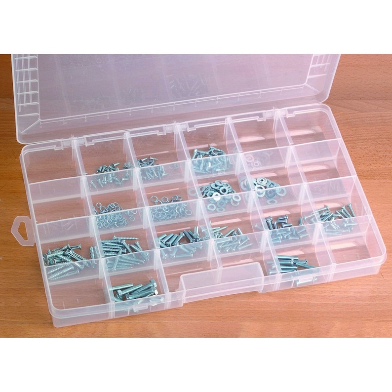 24 Compartment Small Parts Storage Container Adjustable Etsy UK