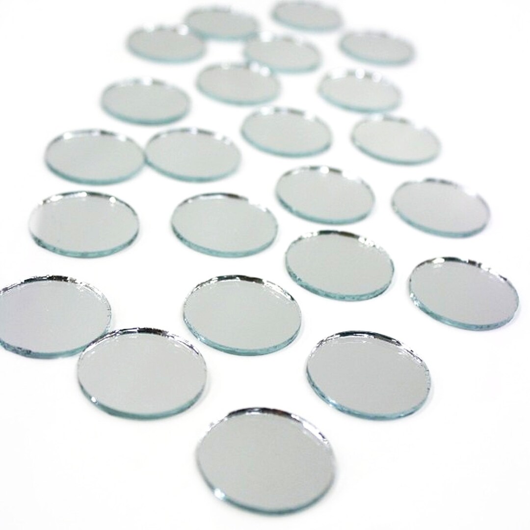 3 Inch Round Glass Craft and Hobby Mirrors, 50pcs/package, Small
