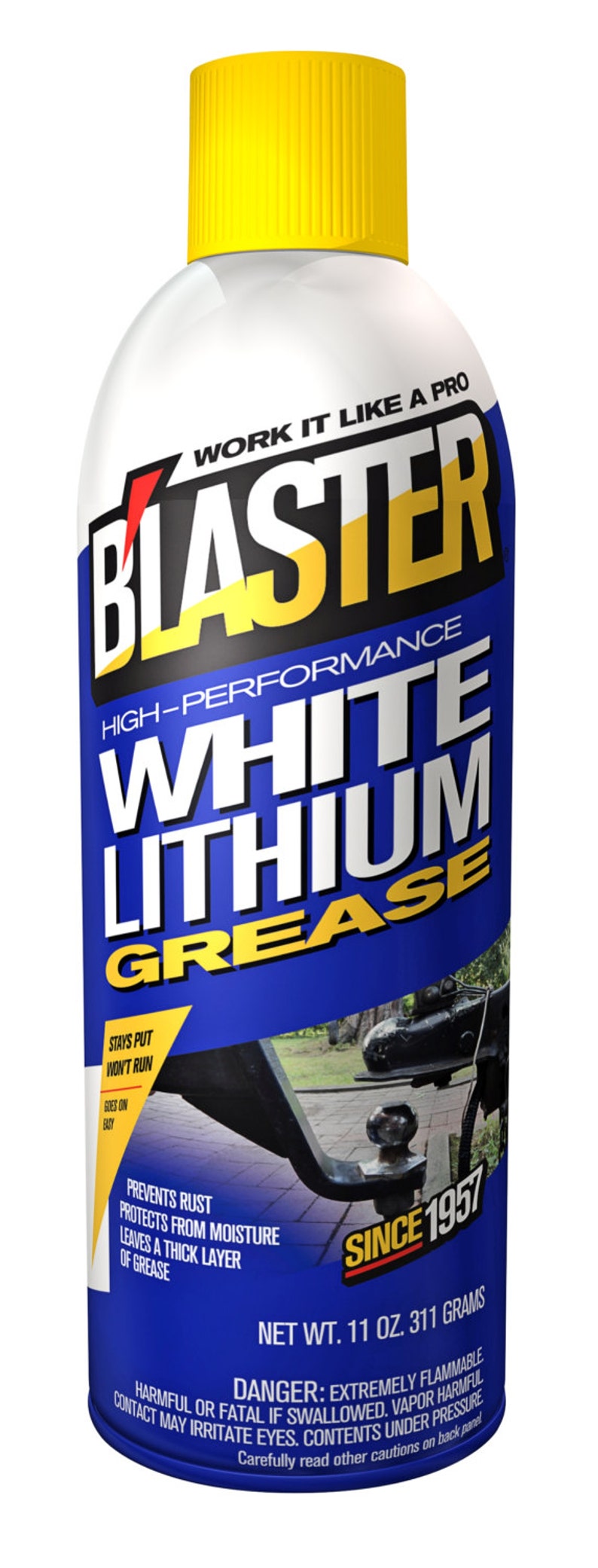 BLASTER White Lithium Grease Spray Lubricant High Temperature Extreme