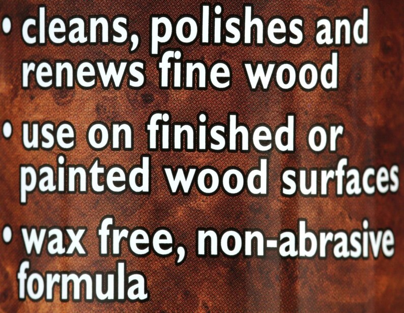 WOOD Cleaner & Polish 12.5 Oz Aerosol Spray Wax Free for Fine