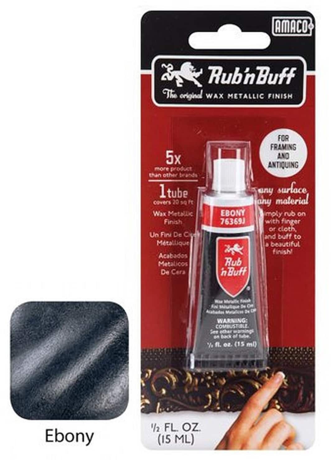 Rub 'n Buff The Original Wax Metallic Finish ebony [PACK OF 3 ] — Grand  River Art Supply