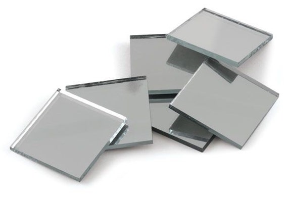 24 Mirror Tile Small Squares 3/4 X 3/4 Inch Square Shaped Glass