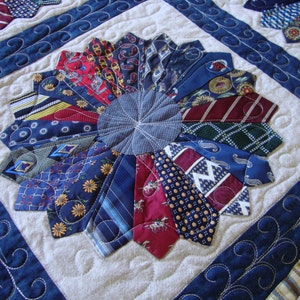 Custom Made Memorial Quilt Made From Men's Ties - Etsy