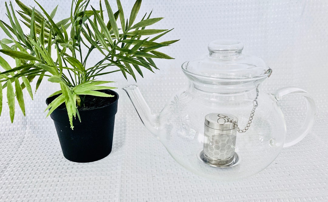 Vintage Glass Teapots and Tea Baskets New Old Stock Etsy