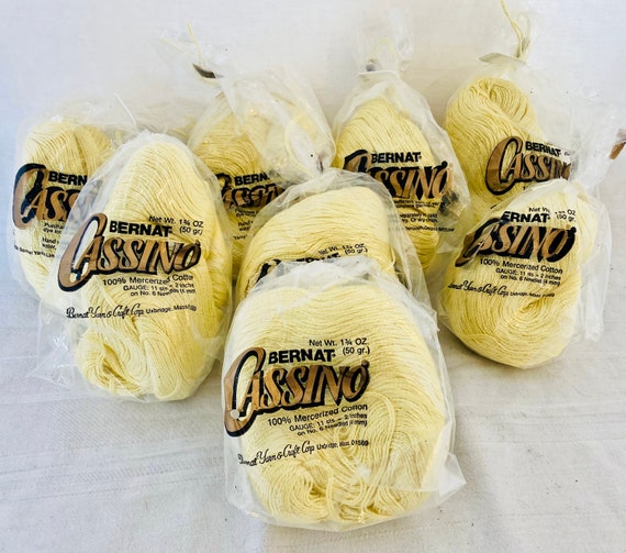 Buy Vintage New Old Stock Lot of 8 50 G Skeins Bernat Cassino 100 Mercerized Cotton Yarn Online in India Etsy