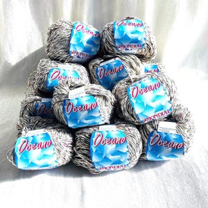 Vintage Lot of Nine Skeins Cotton Oceano Yarn by Mondial Made in Italy