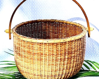 Vintage Handmade Willow Nantucket Baskets