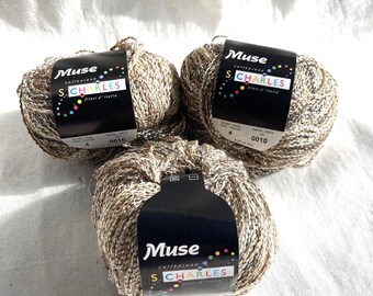 Vintage Variegated Yarn Skeins: Rayon Cotton Blend, Made in Italy