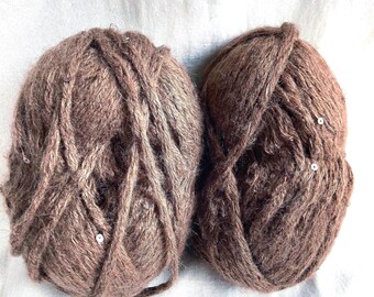 Sequin Super Bulky Yarn Lot of Two by Queensland Superstar Collection