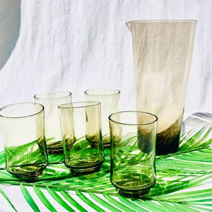 Vintage Mid-Century Libbey Tawny Accent Glasses
