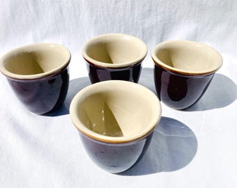 Vintage McCoy Hull Ramekins Custard Cups American Stoneware tripwire