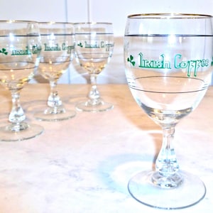 New Old Stock Set of Four Cristal D&#39;Arques-Durand Irish Coffee Glasses