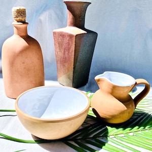 Charming Vintage Handmade Signed Italian Terracotta Pottery Pieces