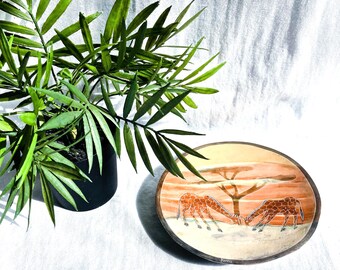 Handmade Kenyan Art Tribal Masks Soapstone Bowl