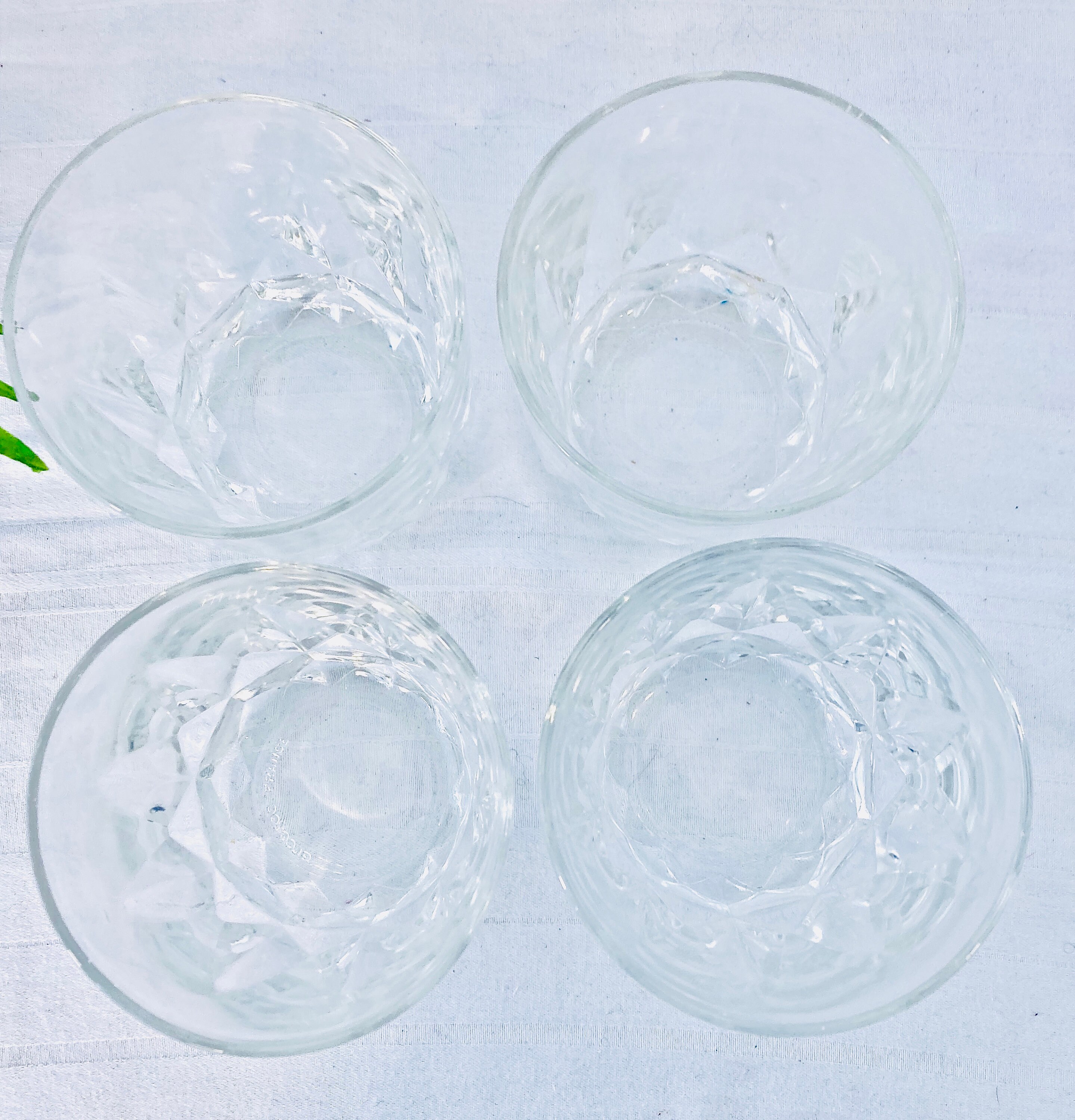 Lot de 4 vintage années 50. Verres à whisky Arcoroc France Artic Old