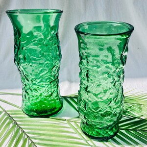 Vintage Vases Mid Century Modern Emerald Green Bubble Vase E.O. Brody Co. Cleveland USA