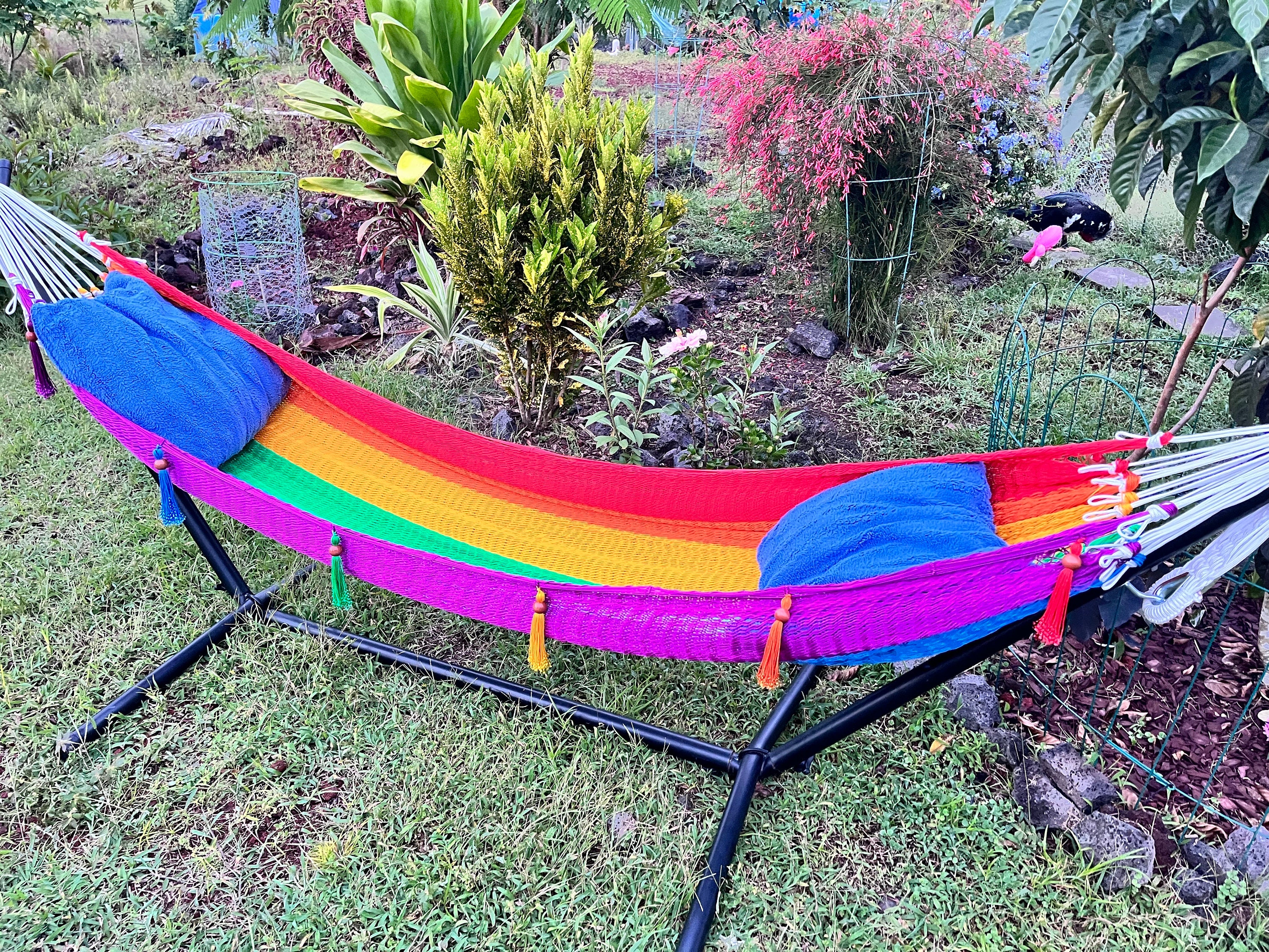 Handmade *super Soft* Salvadoran Hammock (rainbow)- Rot and Mildew