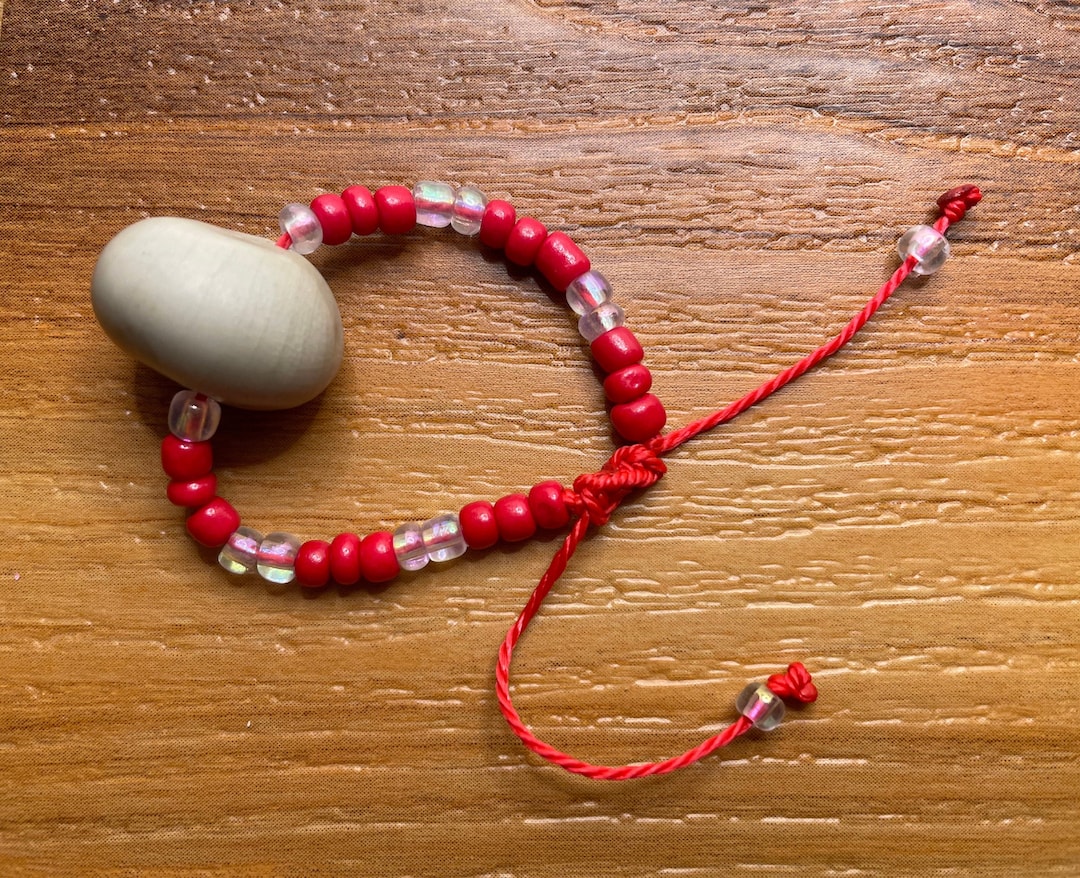Evil Eye Bracelet ojo De Venado El Salvador Red/clear Adjustable Child