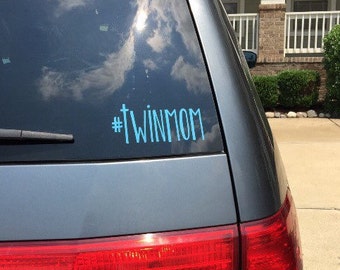 Twin Mom Car Decal, Mom of Twins, #twinmom, Boy Twins, Girl Twins, Twins Car Decal