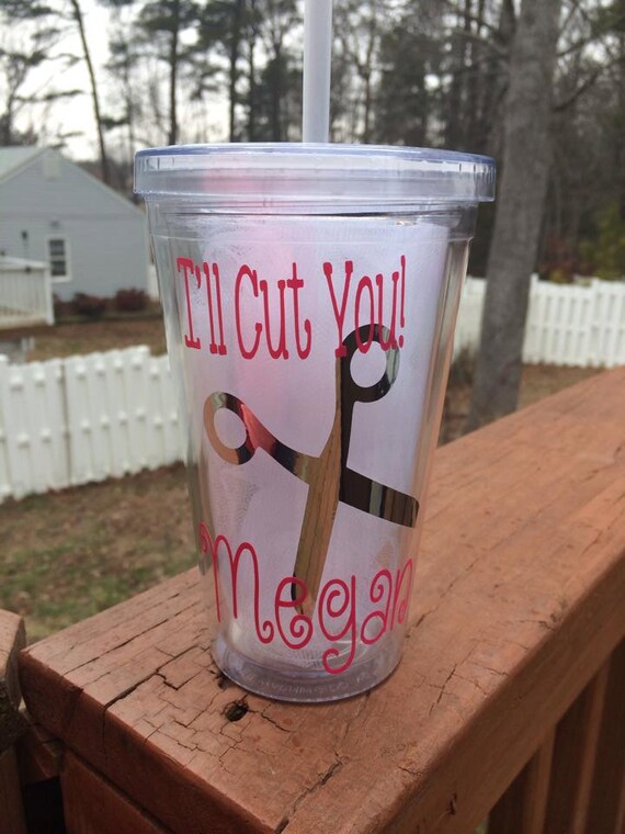 I Ll Cut You Hair Stylist Funny Personalized Tumbler Etsy