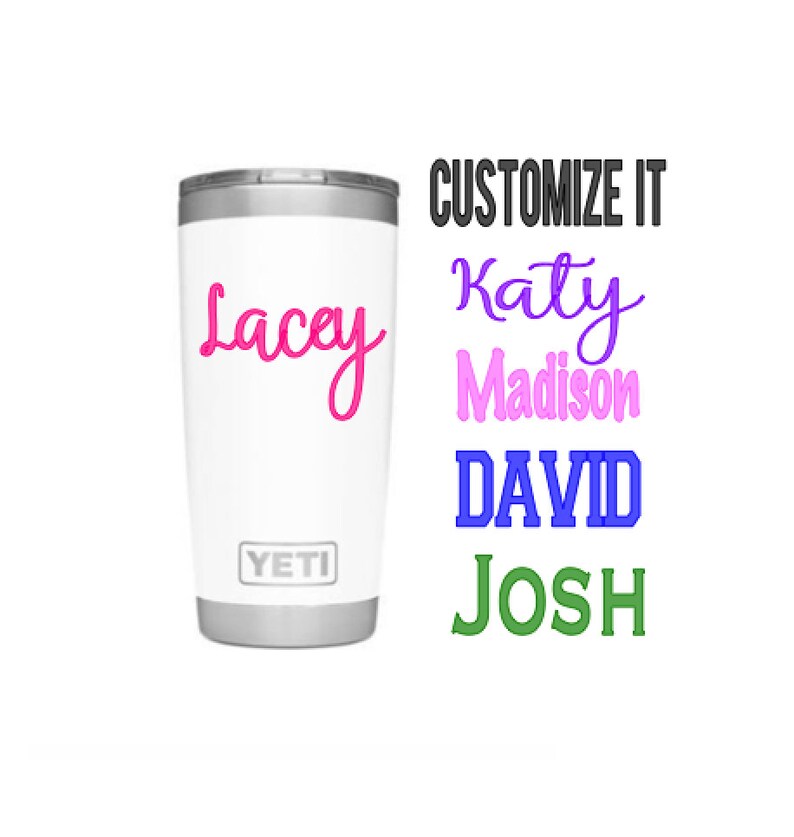 Vinyl Name Decal Tumbler Decal Personalized Name Decal Etsy