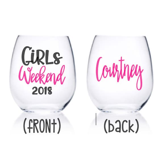 girls weekend wine glasses