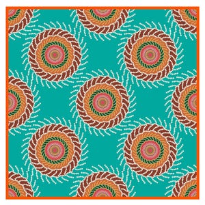 Dotted Circles African Cloth Pattern | Tribal Texture Digital Files (EPS, JPG, PNG)