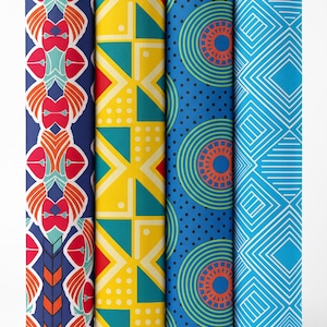 African Wax Digital Patterns Pack, Ankara Designs (Digital PNG Files)
