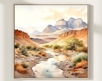 Big Bend National Park Travel Art Print Big Bend National Park Wall Hanging Home Décor Big Bend National Park Gift Art Lovers Park Art. BB