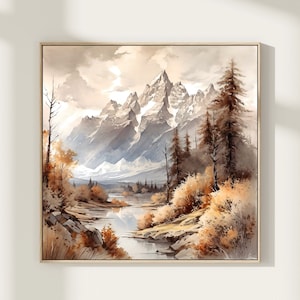 Grand-Teton-Nationalpark, Reisedruck, Wandkunst, Grand-Teton-Nationalpark, Wandbehang, Heimdekoration, Grand-Teton-Nationalpark, Geschenkkunst. GT