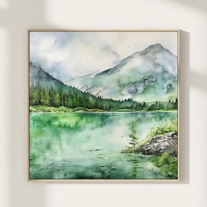Terra Nova National Park Watercolor Painting Art Print, Terra Nova National Park Poster, Canada National Parks, Canada Travel Poster, Gift